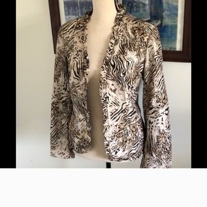 Chico's Animal Print Jacket Size 1